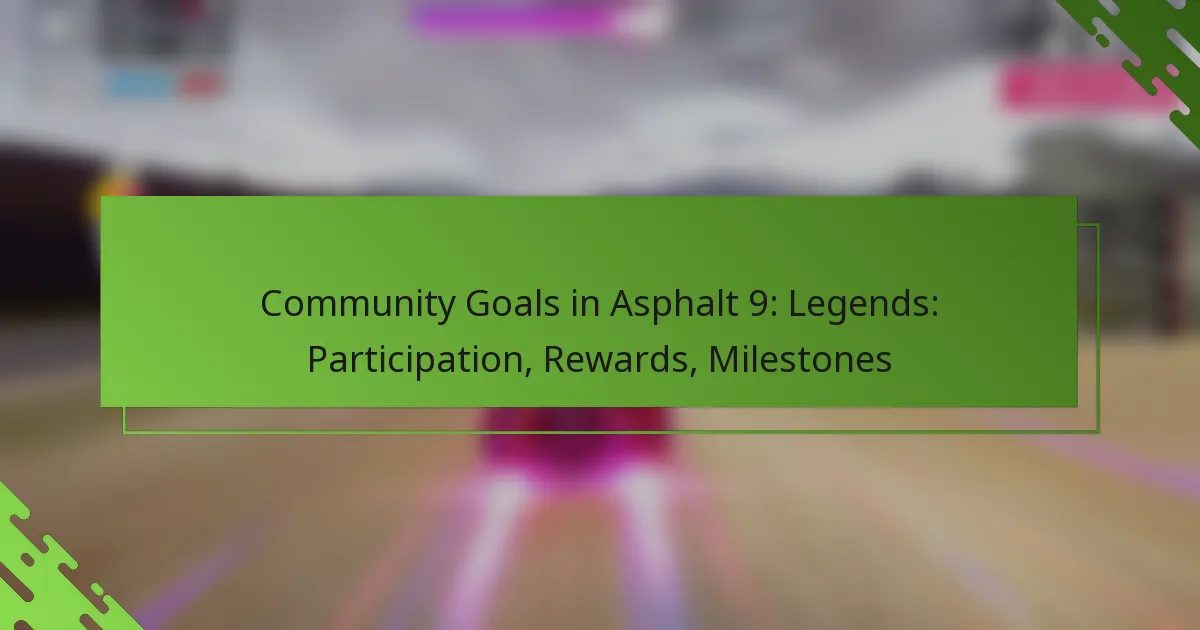 Community Goals in Asphalt 9: Legends: Participation, Rewards, Milestones