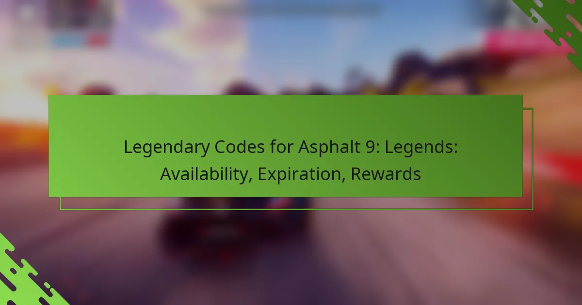 Legendary Codes for Asphalt 9: Legends: Availability, Expiration, Rewards