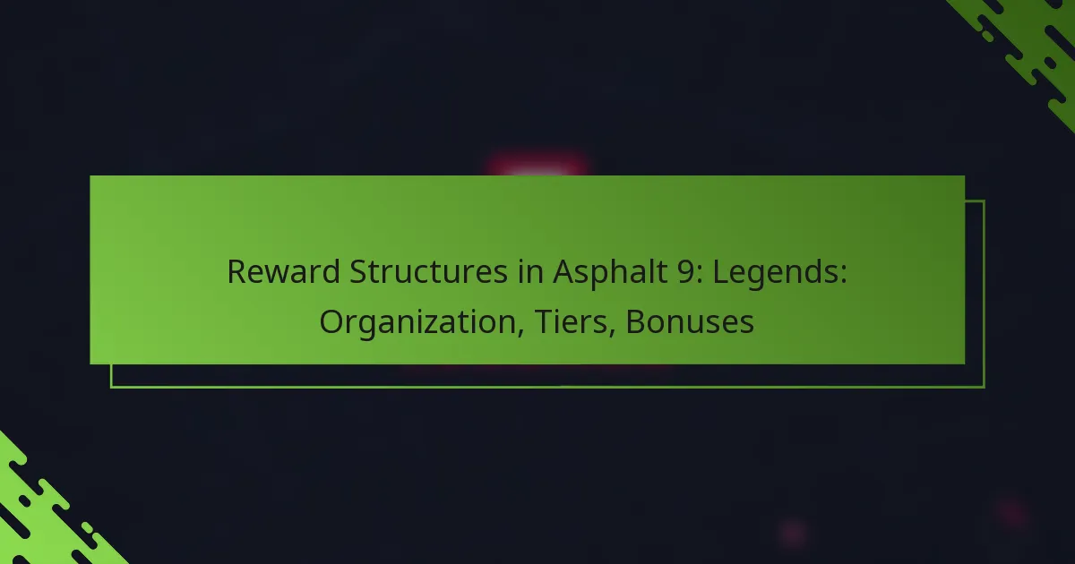 Reward Structures in Asphalt 9: Legends: Organization, Tiers, Bonuses