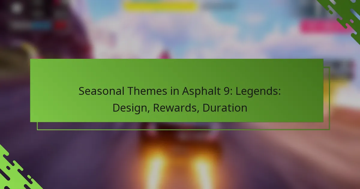 Seasonal Themes in Asphalt 9: Legends: Design, Rewards, Duration