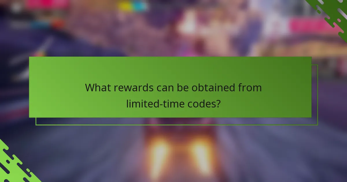 What rewards can be obtained from limited-time codes?
